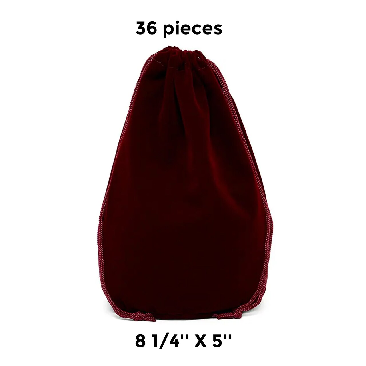 Flat Bottom Velour Gift Bag 8 1/4" x 5" x 8" for Elegant Packaging
